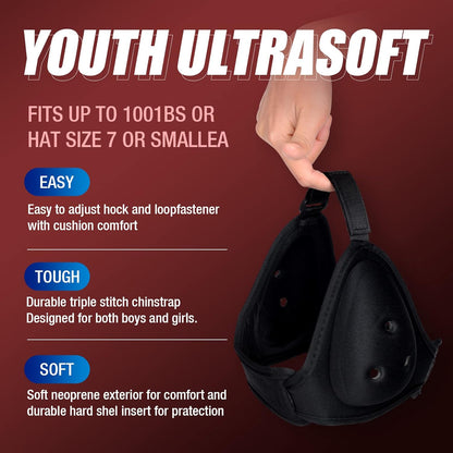 Adjustable Black Wrestling Headgear with Ear Guards for MMA