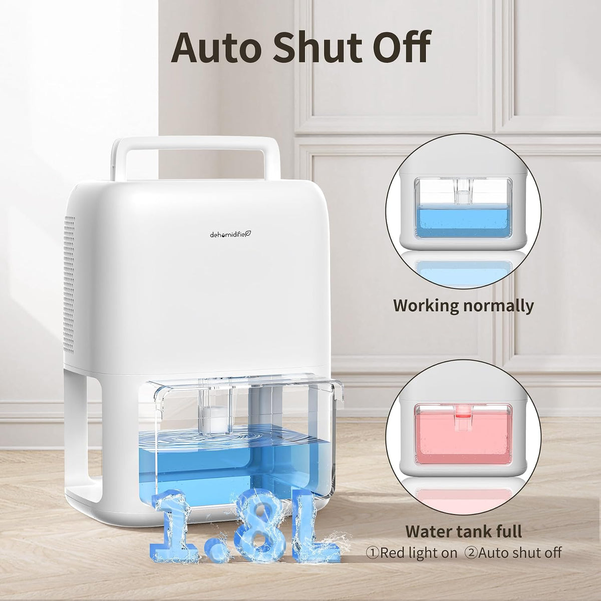 OMISOON DH-CS08 Dehumidifier 1.8L White
