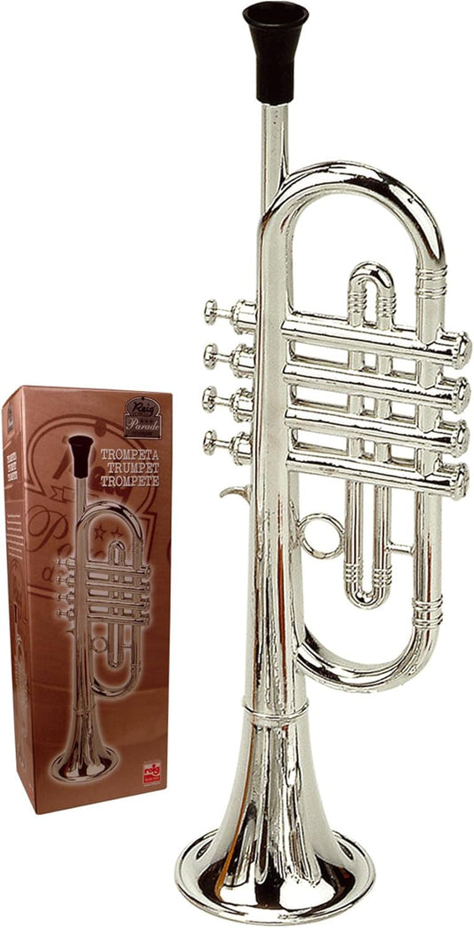 Reig Deluxe Silver Trumpet - Authentic Sound, Kids Musical Instrument