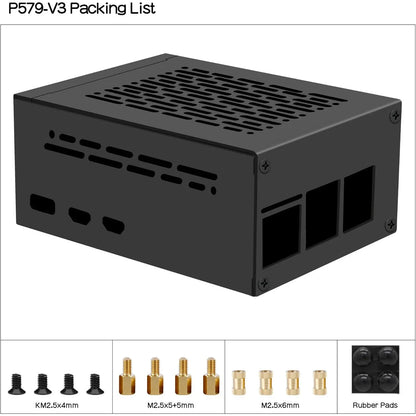 Geekworm P579 Metal Raspberry Pi 5 Case with M.2 Support - Gomix Brands Outlet