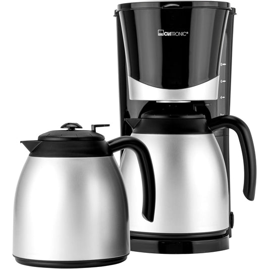 Clatronic Thermal Coffee Maker with Two 1-Liter Jugs, Drip Stop, Auto Shut-Off