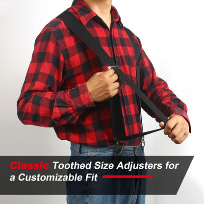 Ultrashang Classic Men's Heavy-Duty 2-Inch Wide Suspenders with Sturdy Clips