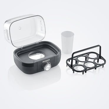 SEVERIN EK 3166 6‑Egg Cooker with Electronic Timer, BPA‑Free, Black