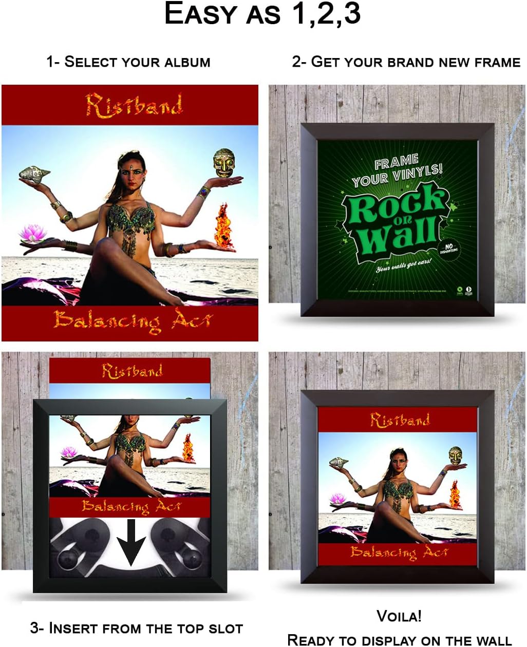 Rock on Wall Vinyl Record Frame