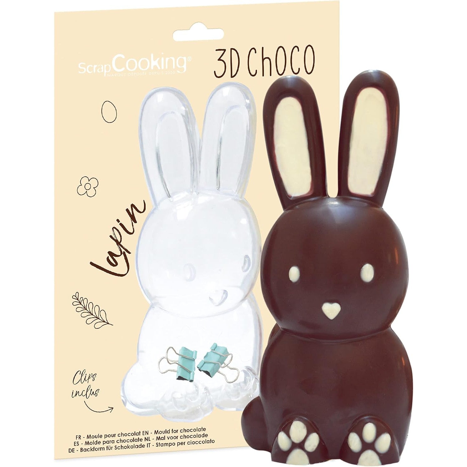 Transparent 3D Chocolate Rabbit Baking Mould – Professional Easter Candy Form