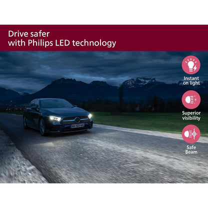 Philips Ultinon Access LED H7 Headlight Bulb – 80% Brighter, 6000K Cool White, 2 Pack