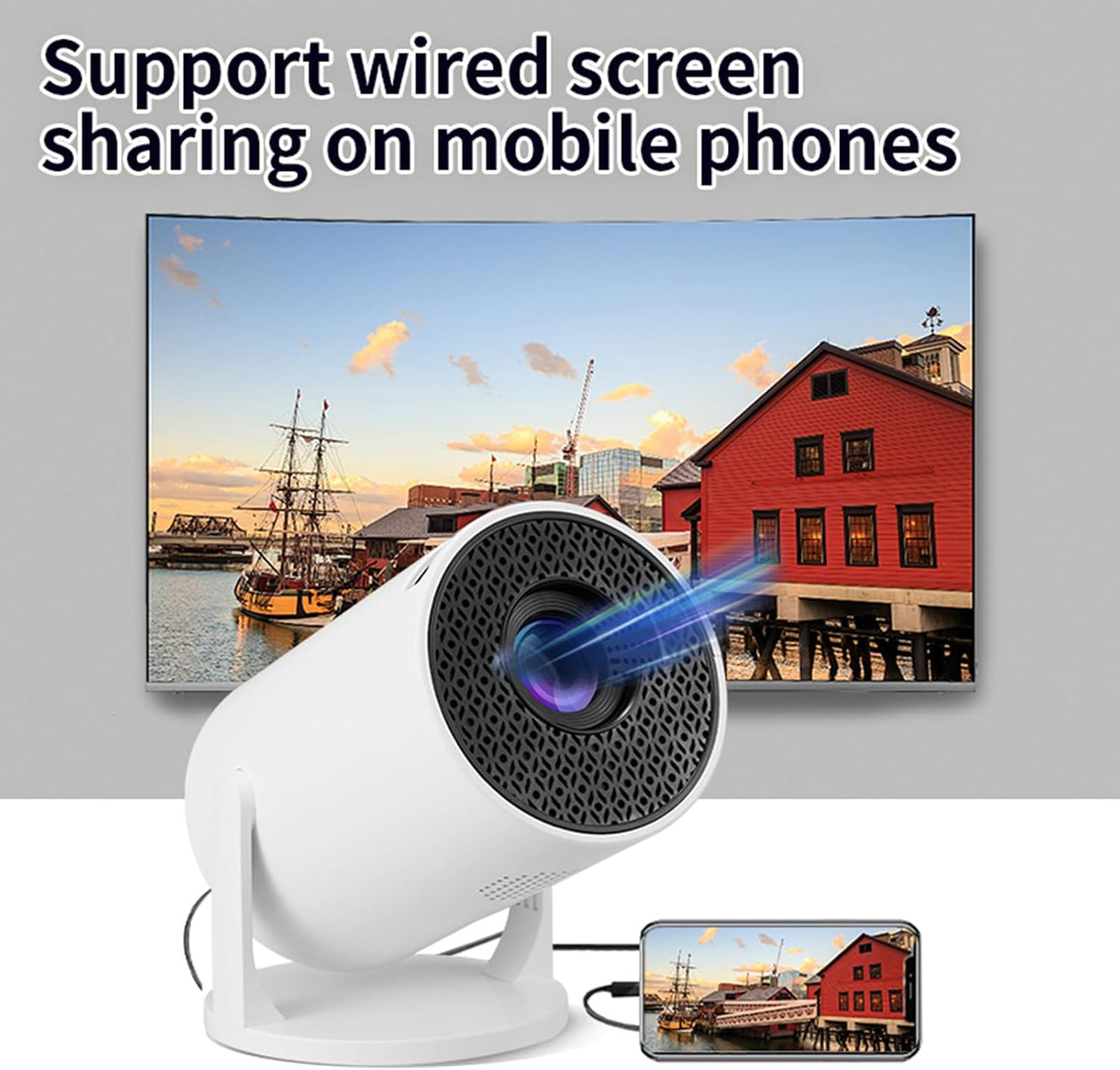 SENECESLI SENECESLI8dwm25kg91 Mini Portable Movie Projector White