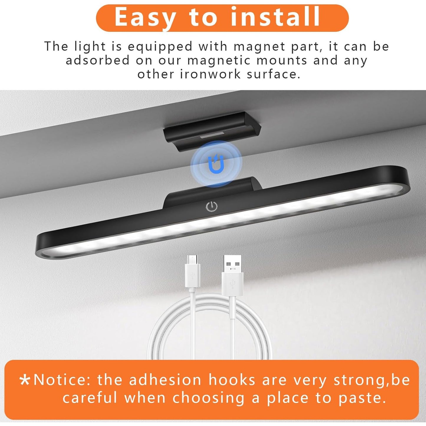 Realky Dimmable Wireless LED Under-Cabinet Light Strip Rechargeable Kitchen