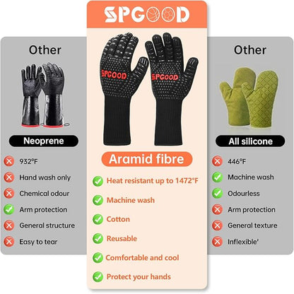 SSPGOOD High Quality BBQ Grill Gloves Oven Gloves