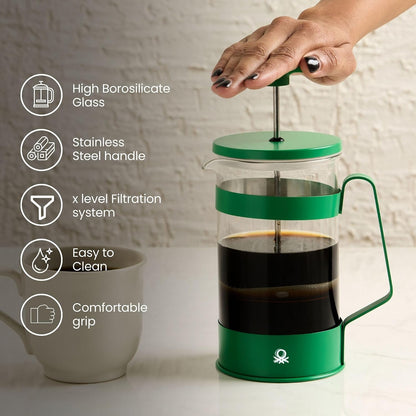 United Colors of Benetton Rainbow French Press 6 Cups 600ml Matt Green