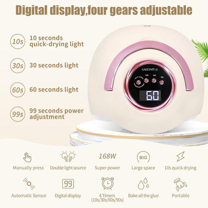 AMZJMT-L2 180W UV LED Nail Lamp Curing Light with Auto Sensor
