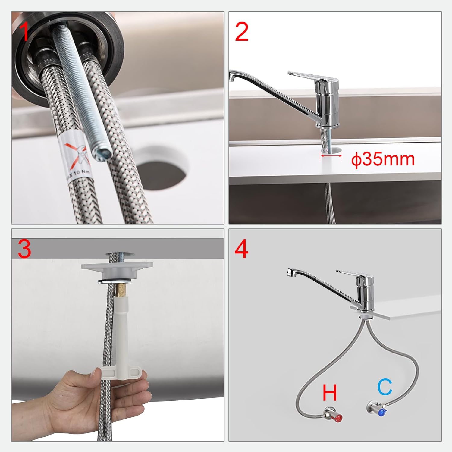 Ibergrif Roma Chrome Kitchen Faucet with Pull-Out Spray