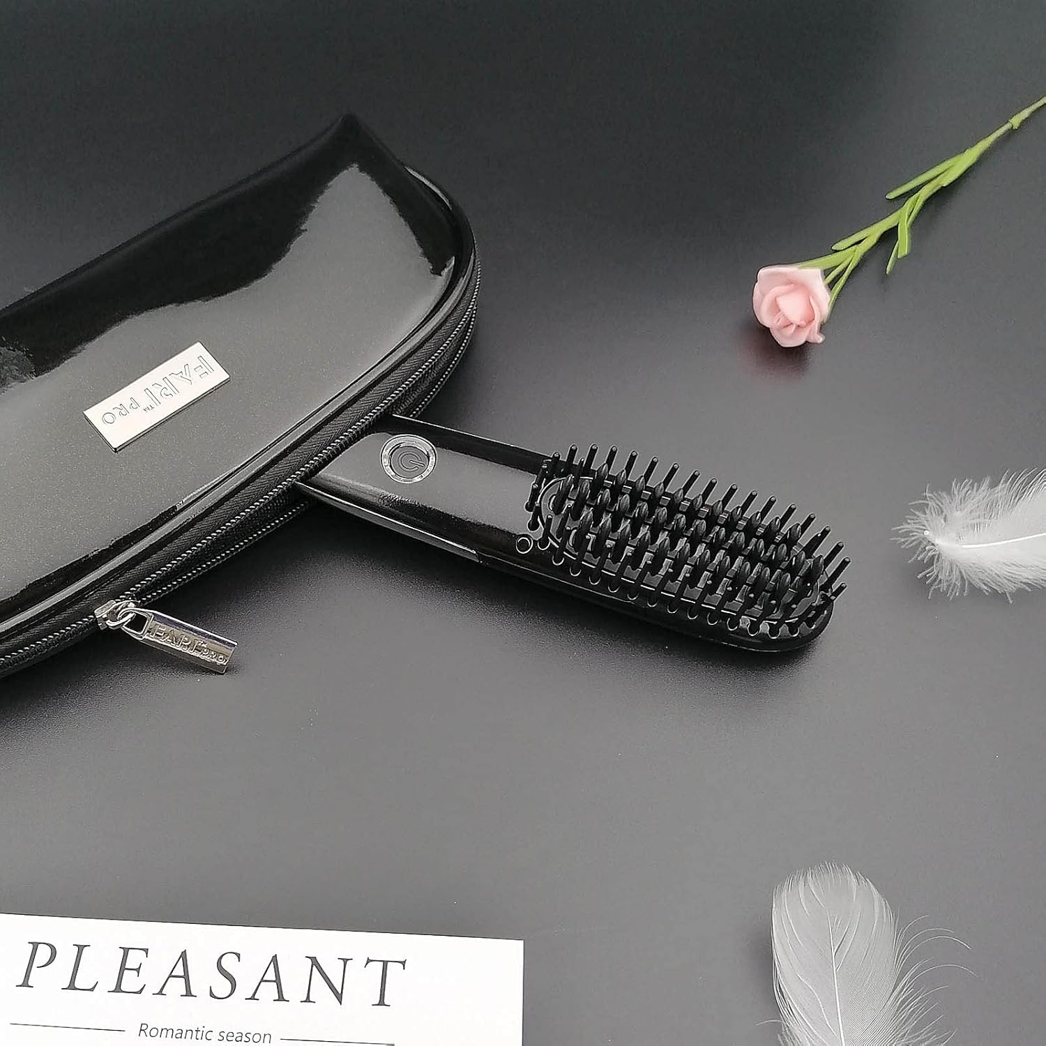 FARI Mini Travel Hair Straightening Brush Dual Voltage