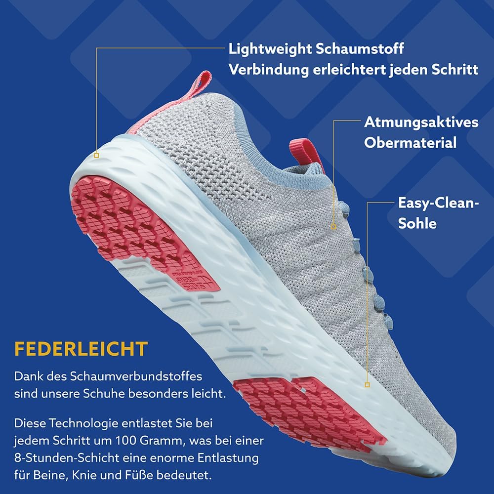 Everlight Women's Lightweight Non‑Slip Trainer Shoes with Trip Protection