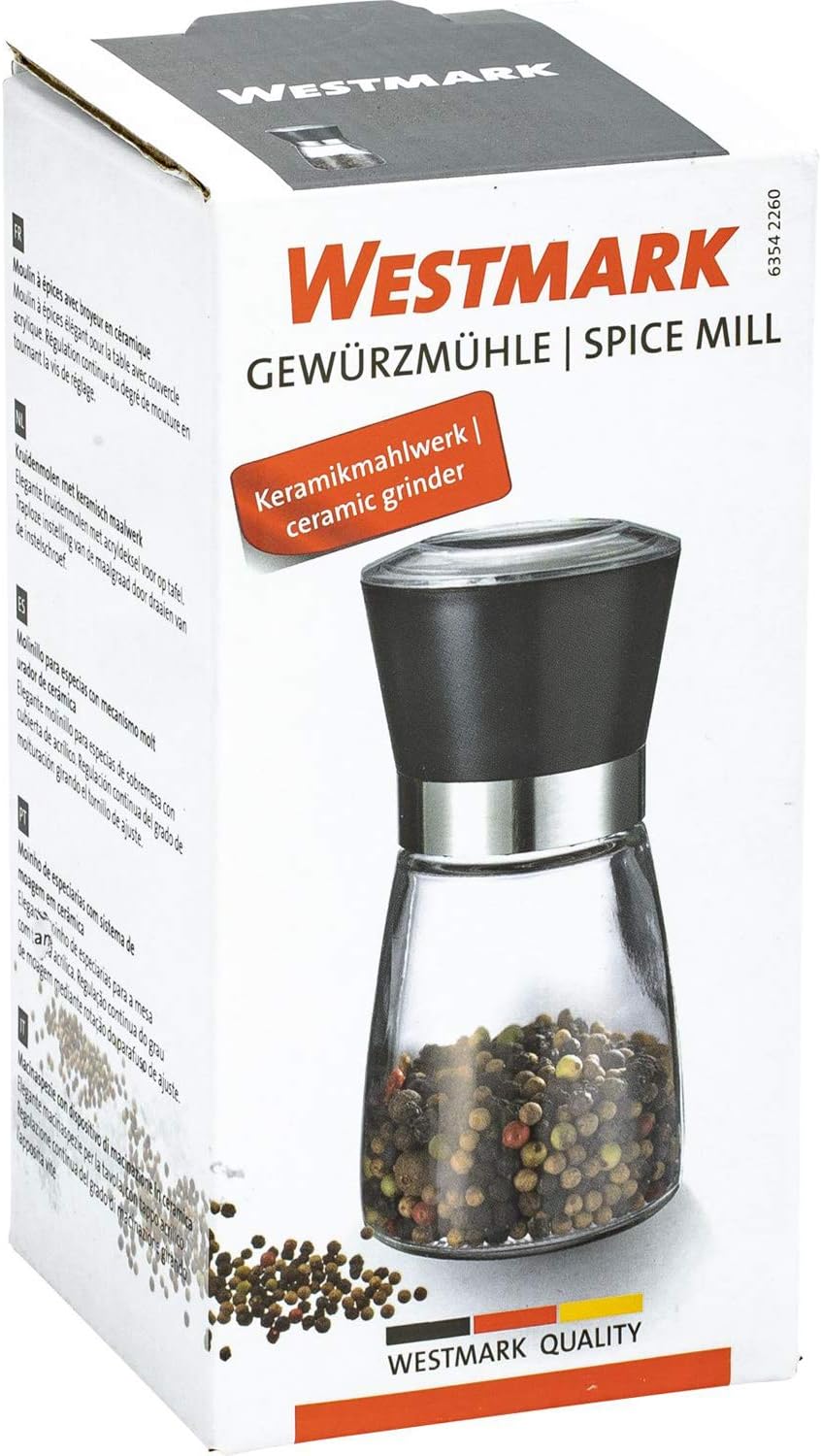 Westmark Ceramic Spice Mill with Adjustable Grind for Tabletop Use