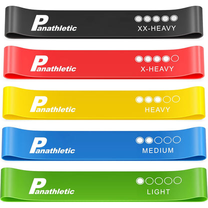 Panathletic Resistance Bands Set - 5 Different Levels for Full Body Workouts