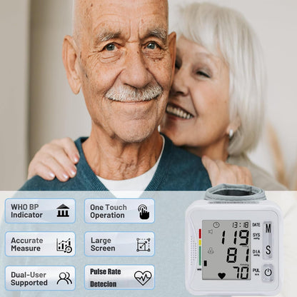 TOPBOMED Wrist Blood Pressure Monitor with Carrying Case