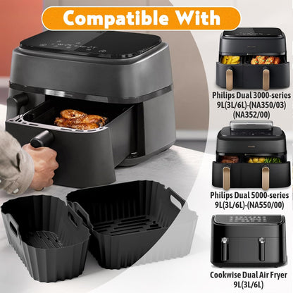 23-Piece Philips Dual Basket Airfryer Accessory Set with Silicone Moulds
