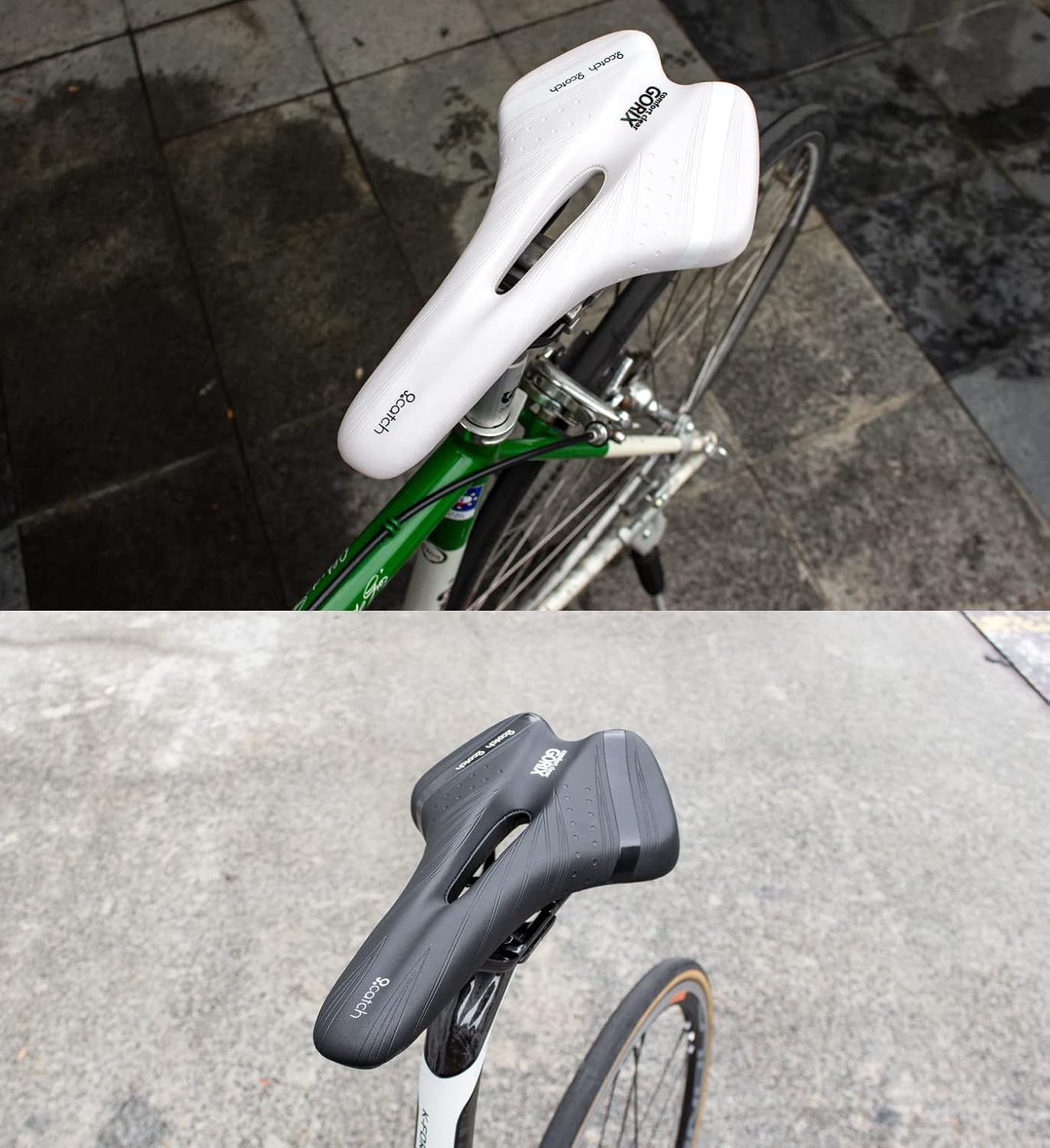 GORIX Bike Saddle Comfortable Cushion with Rail for Mountain and Road Bicycles