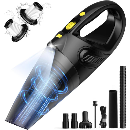Uythumidid HS6 Portable Handheld Cordless Car Vacuum Cleaner with LED Lights