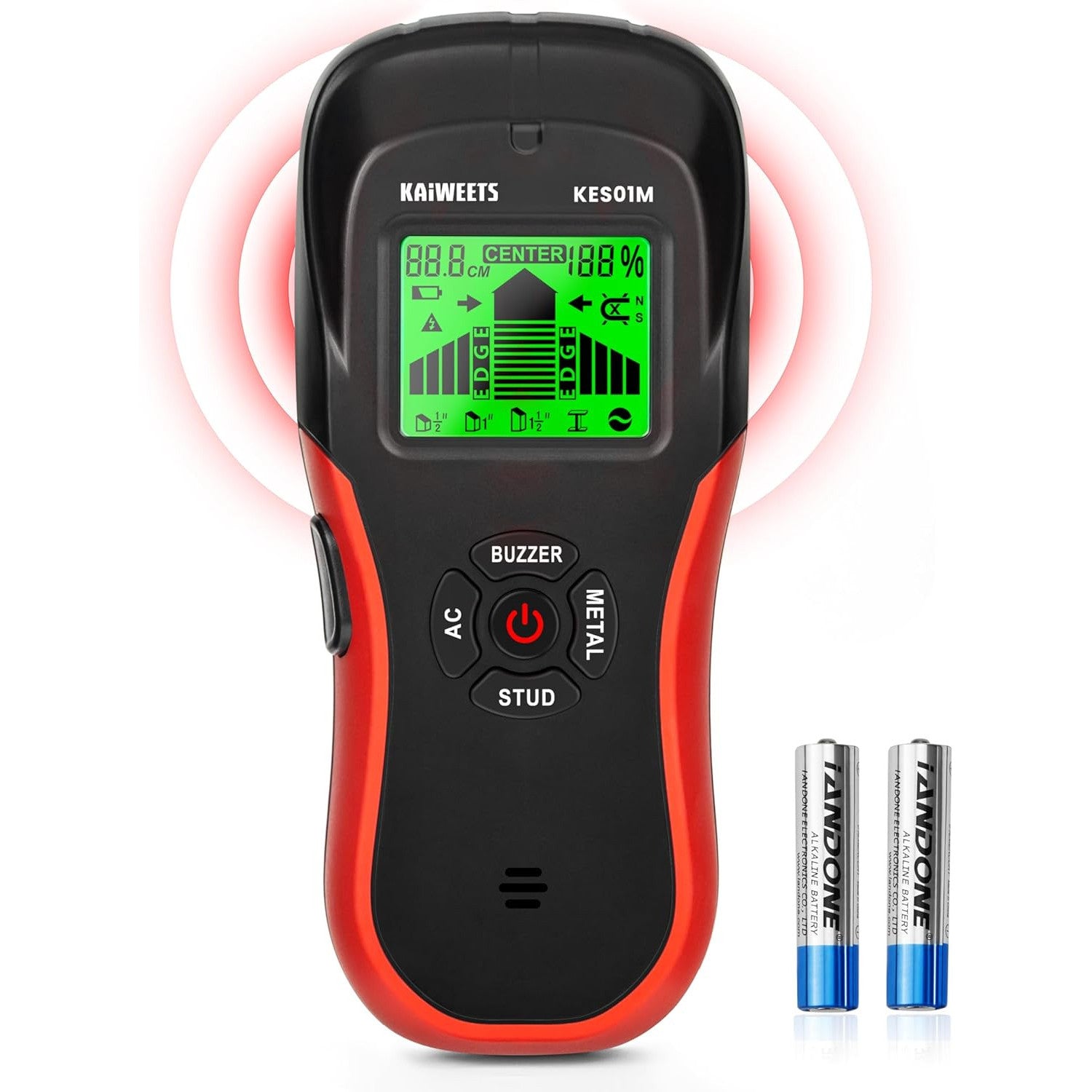 KAIWEETS KES01M 6-in-1 Wall Scanner: Multi-functional Stud, Metal, AC Wire Detector