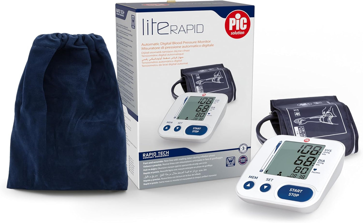 Pic LiteRAPID Automatic Arm Blood Pressure Monitor with 120 Memory
