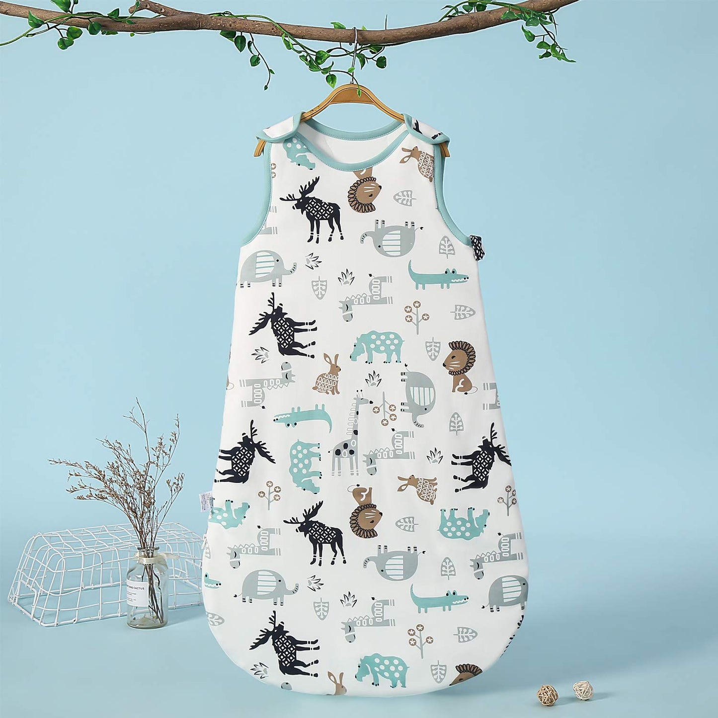 Mosebears 2.5 Tog Cotton Baby Winter Sleeping Bag Soft Adjustable