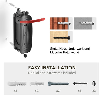 Mimoke Rotating Vertical Bike Wall Mount – Space‑Saving Red Stand