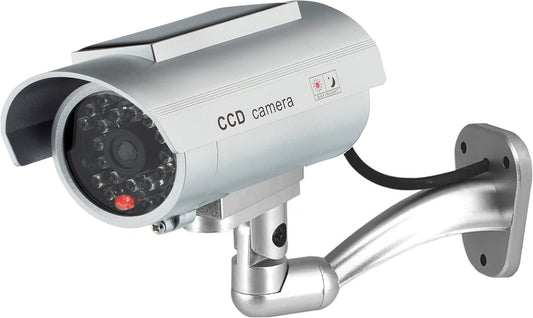O&W Solar Dummy Security Camera – Waterproof Flasing Light Indoor/Outdoor