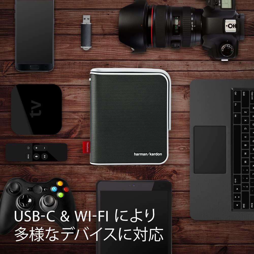 ViewSonic M1+ Portable LED Projector with Wi‑Fi, Bluetooth Audio