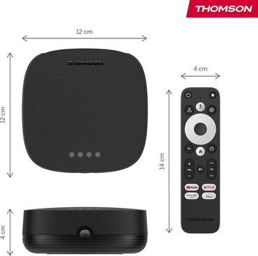 Thomson Streaming Box Plus 270: 4K UHD Android TV with Google Cast, Wi-Fi