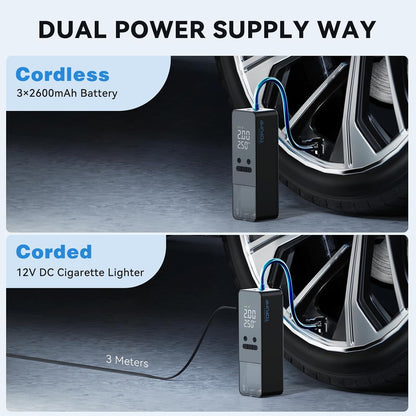 TOPUMP TP300 Portable Air Compressor 150 PSI Digital Tire Inflator