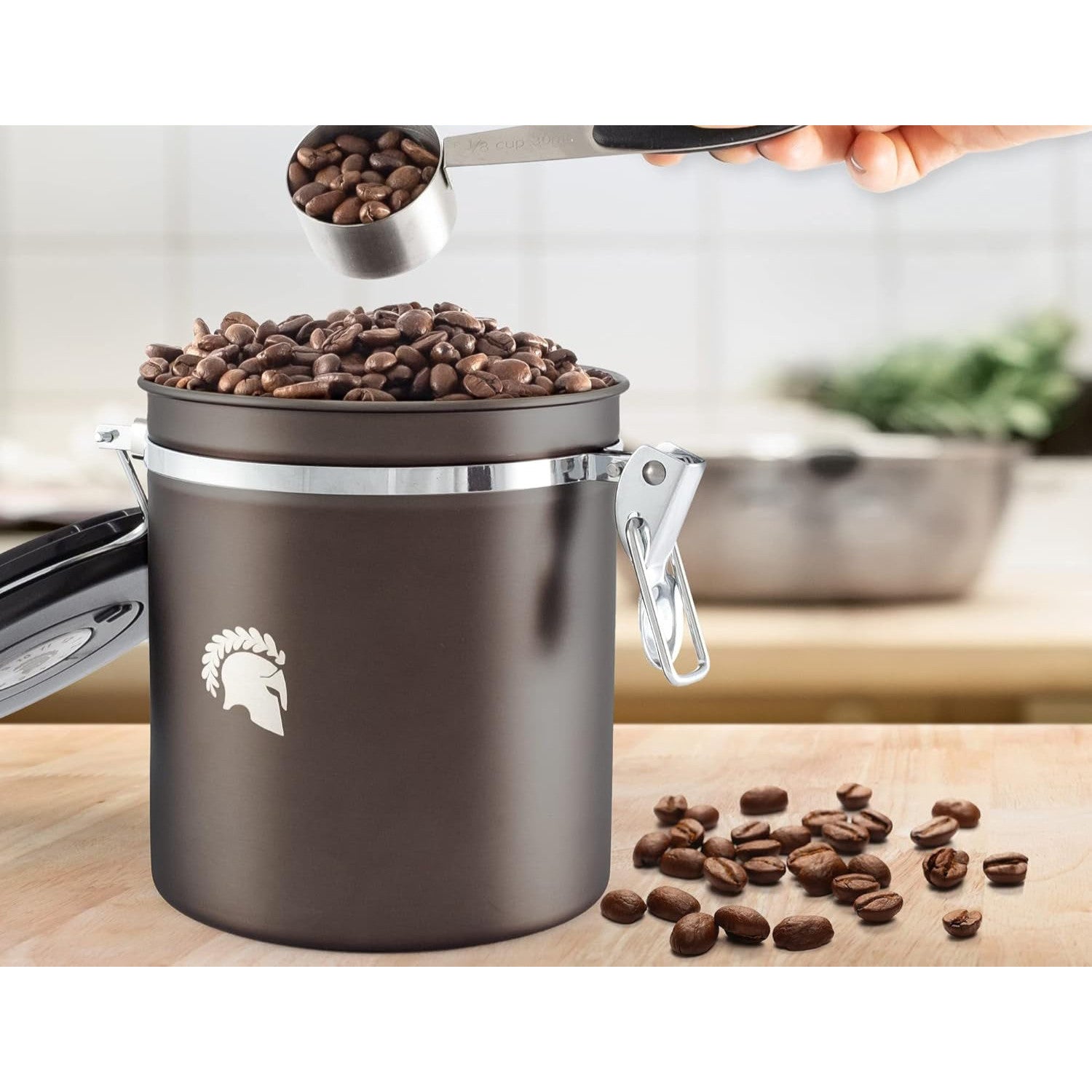 Barista Legends Airtight Stainless Steel Coffee Jar 500g with Calendar