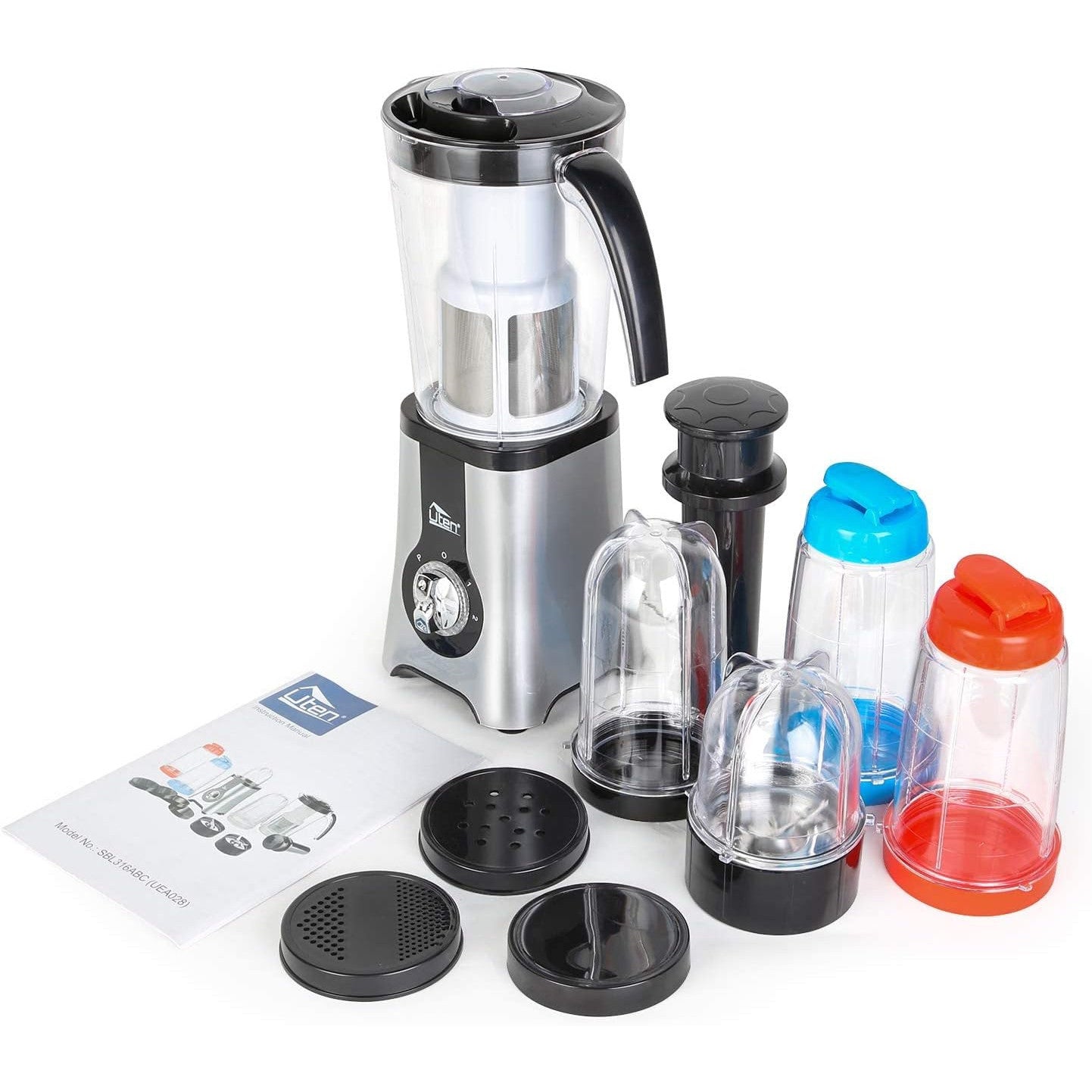 Uten 5-in-1 Multifunctional Smoothie Blender, Juicer, Grinder, Mixer, Ice Crusher