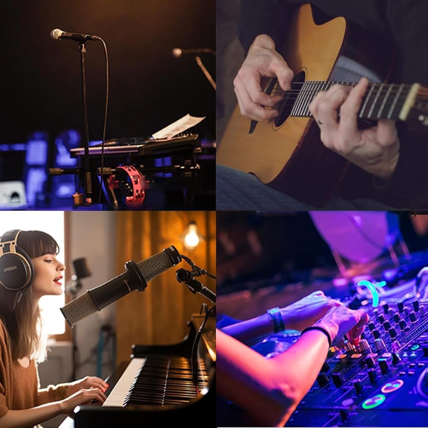 HSCLPM HA400 4-Channel Metal Headphone Amplifier with 12V Adapter