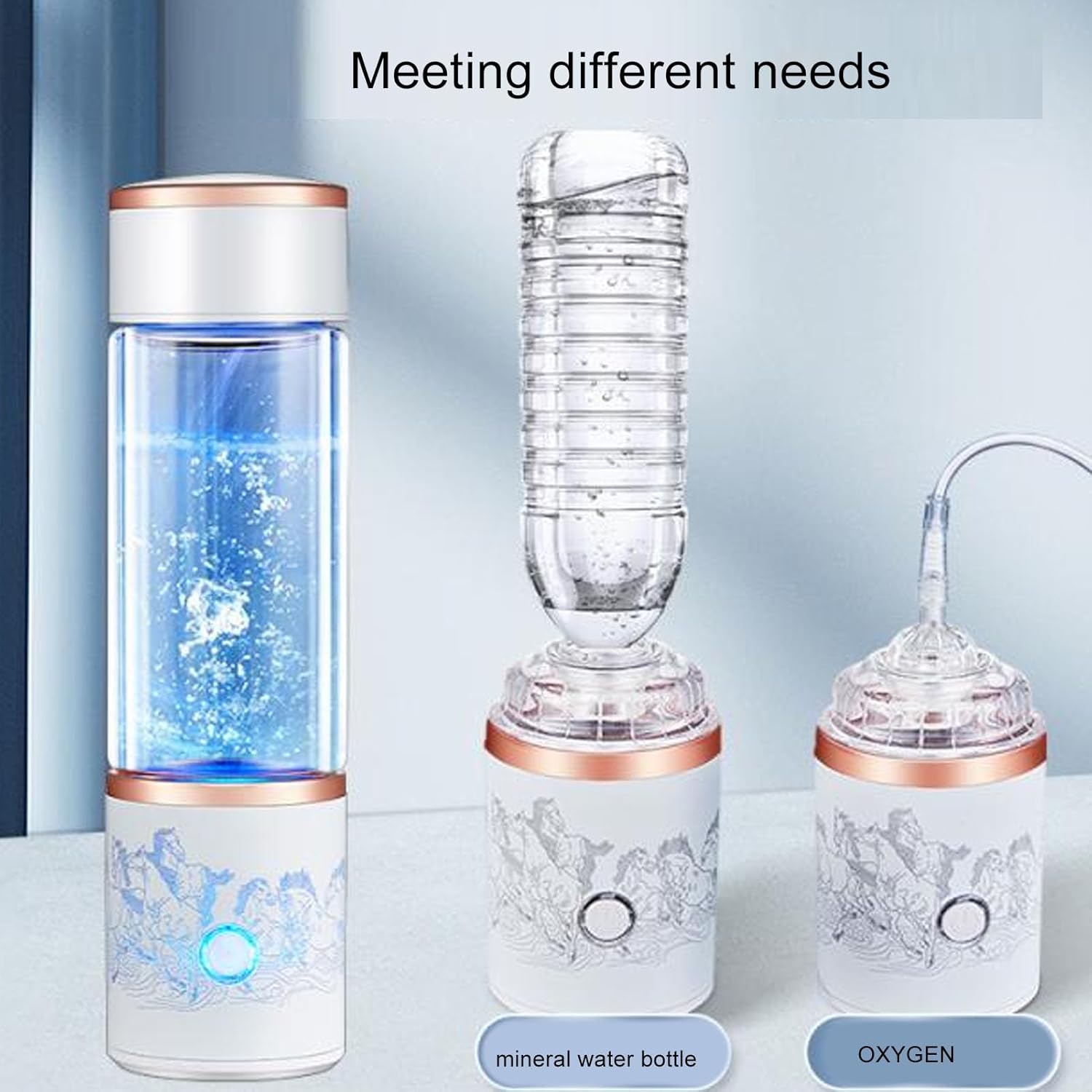 Portable Hydrogen Water Bottle Generator: High Concentration 5000ppb for Health & Wellness