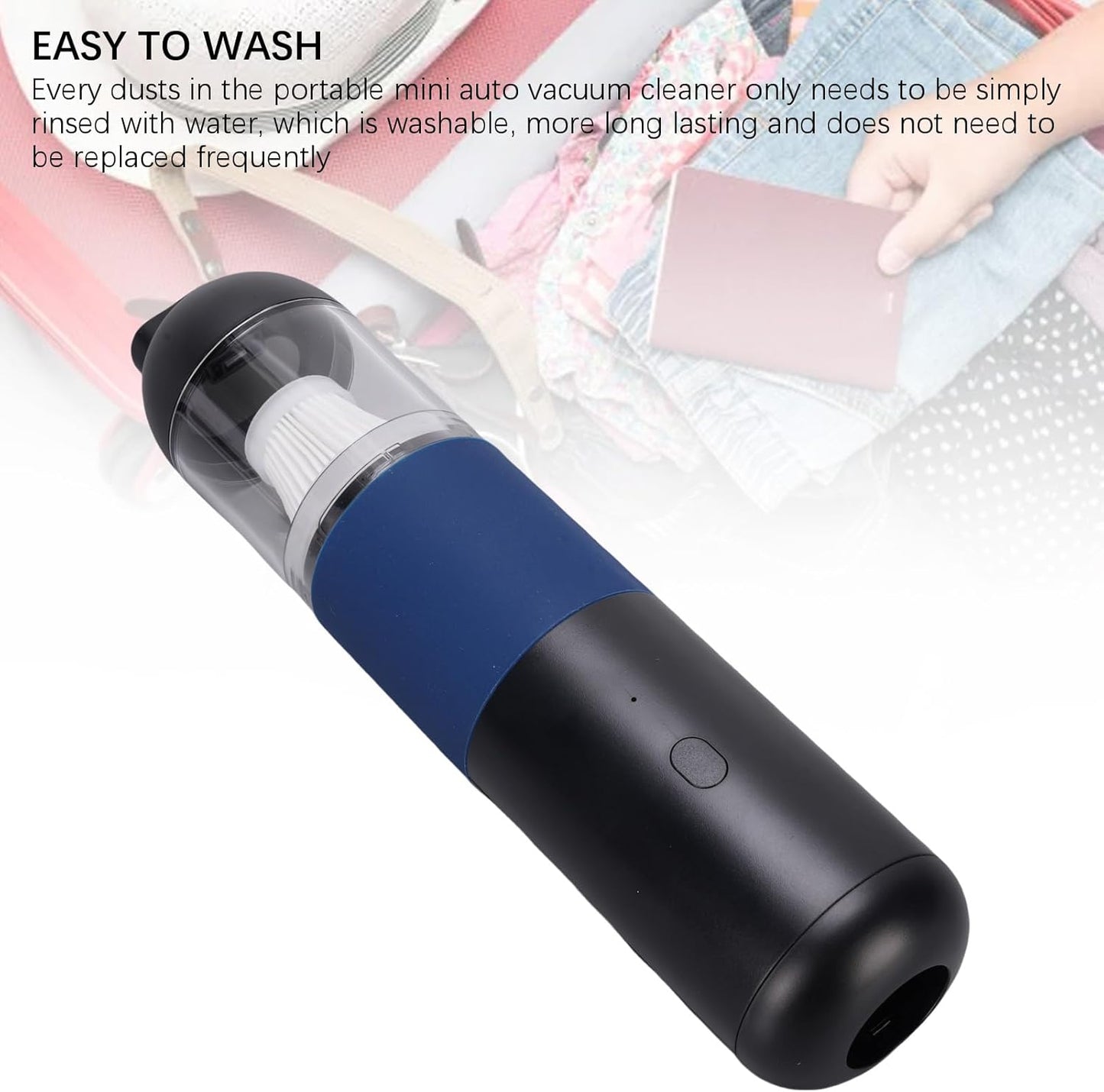 Powerful 4000Pa Mini Handheld Vacuum Cleaner – Cordless, Quiet