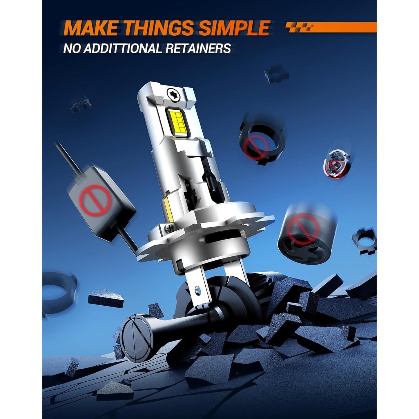 SEALIGHT H7 LED Headlight Bulbs 30,000 Lumen Super Bright Pack