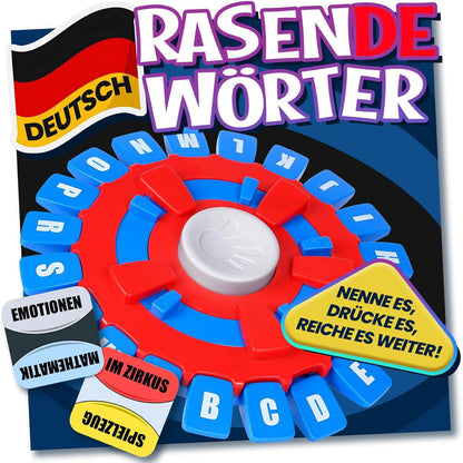 Esley Rasend German Press Word Game: Timed Family Fun Challenge for All Ages