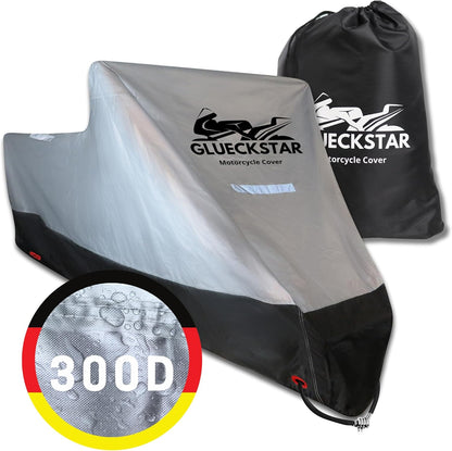 GLUECKSTAR Motorcycle Cover Waterproof Outdoor XL 244 cm