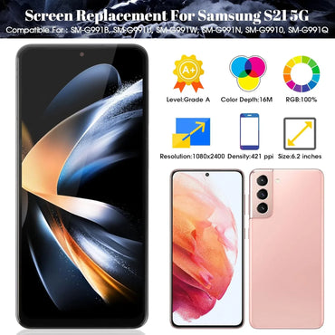 Samsung Galaxy S21 5G LCD Touch Screen Replacement Kit Black - Gomix Brands Outlet