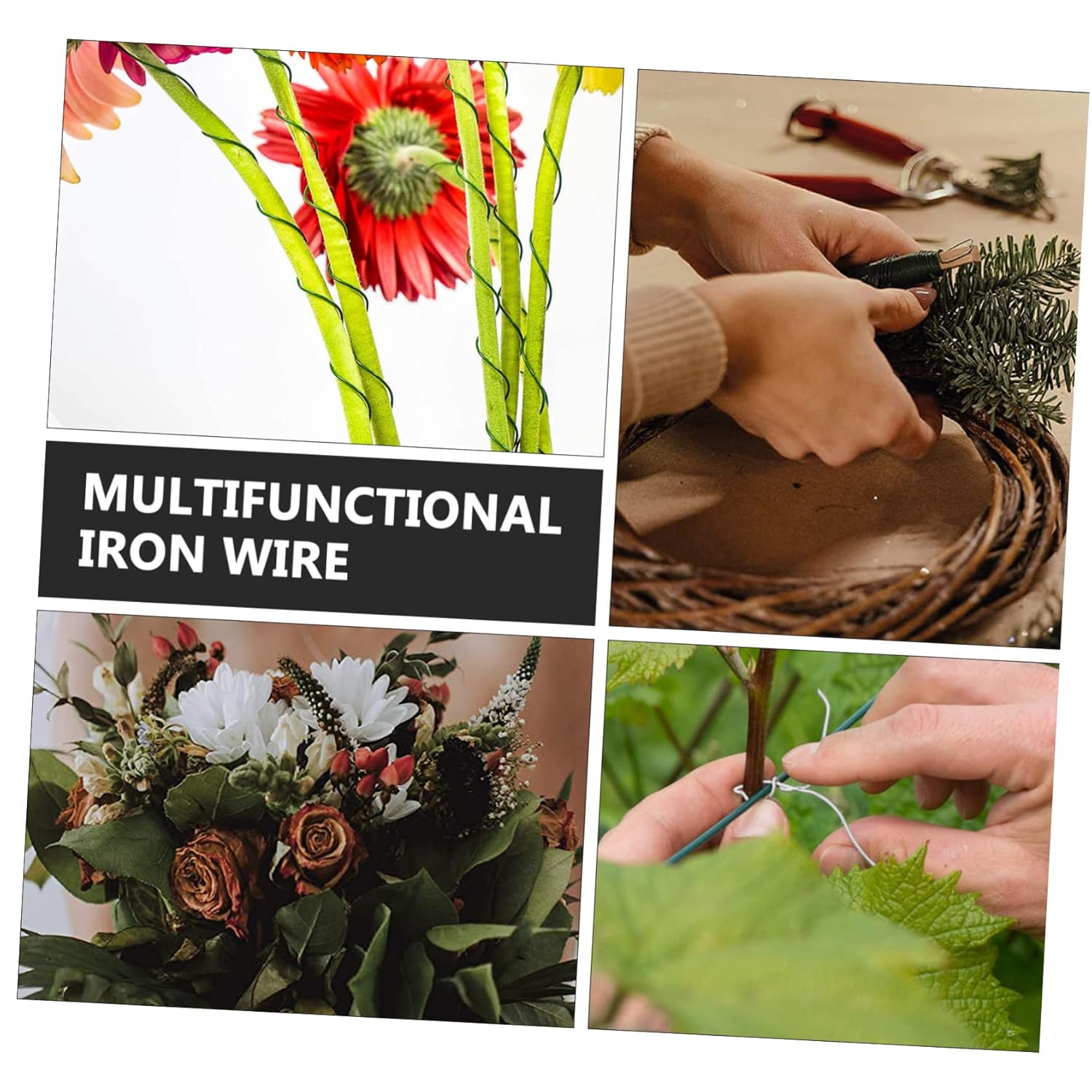 BESPORTBLE 3-Piece Floral Iron Wire Set for DIY Bouquets