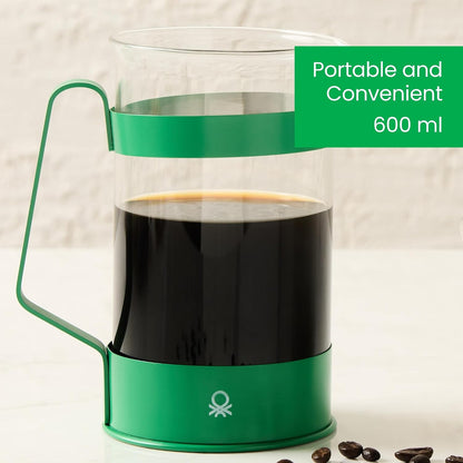 United Colors of Benetton Rainbow French Press 6 Cups 600ml Matt Green