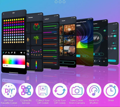 ZWOOS 10m 100 LED RGB String Lights Music Sync USB IP65 App Remote