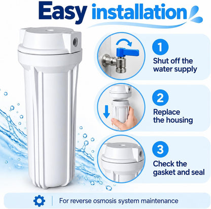 Bbagua GS530145 Reverse Osmosis Filter Housing White 10"