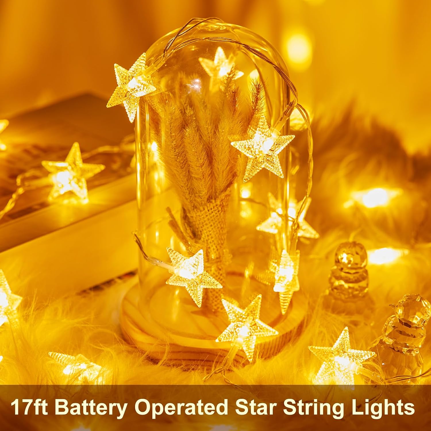 Minetom 50 LED Star String Lights B_P_S_50_X 5.2m