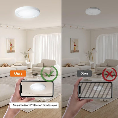 Yexati LED Ceiling Light 18W 1800LM IP44 6500K Ø22 cm