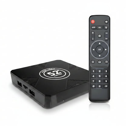 52 FOR PRO Android 12.0 TV Box 4GB RAM 32GB ROM 4K+ 60Hz Media Player with Bluetooth Remote