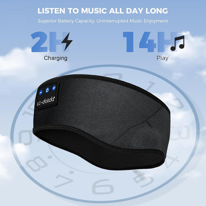 Comfortable Sleep Headphones Bluetooth 5.4 Headband with Ultra-Thin HD Stereo Speakers