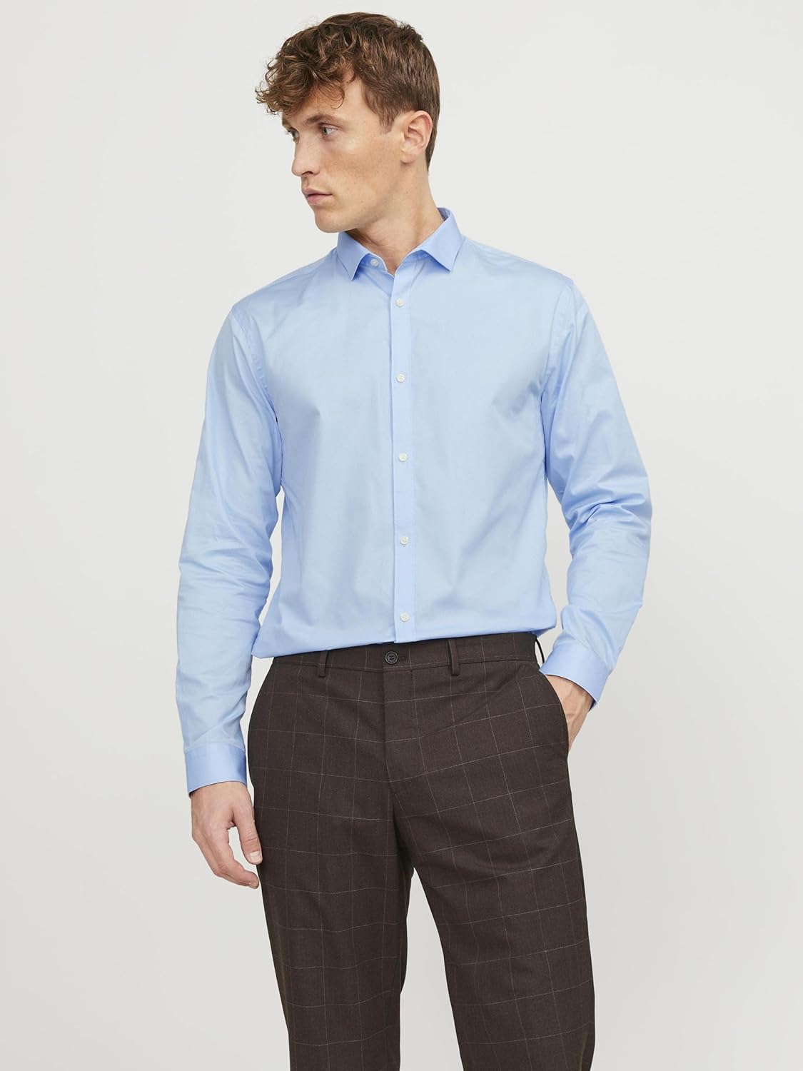 Jack & Jones Slim Fit White Casual Shirt for Men